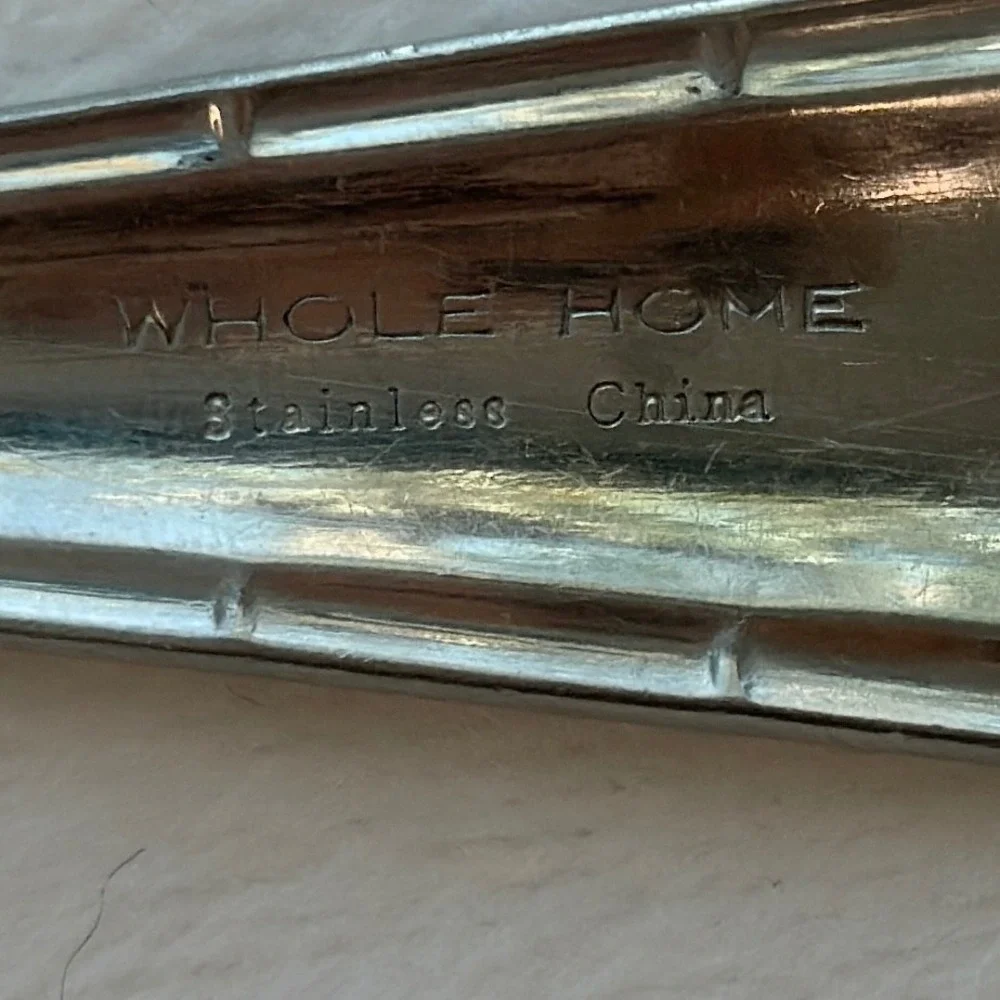 Whole Home Dinner Fork Unisex OS Silver Good Stainless Steel Notched Border